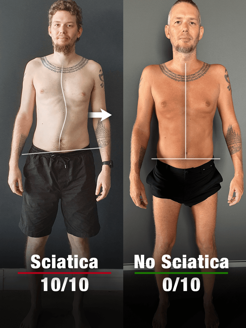 Brendan, 41: posture before and after the program